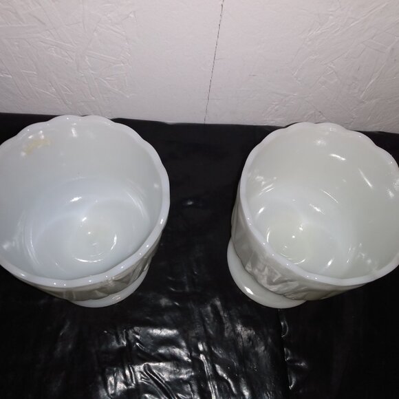 Vintage Milk Glass Vase/Planters - Picture 7 of 15